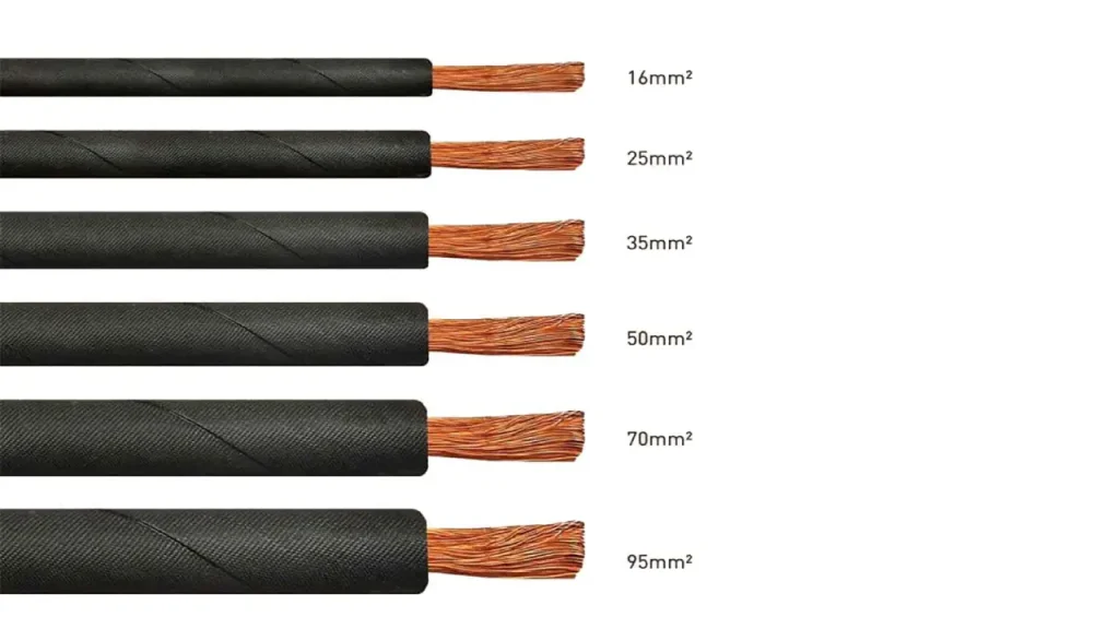 انواع سایز کابل برق