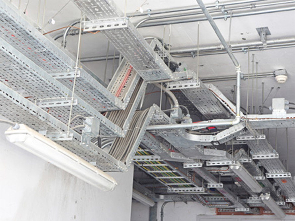 نحوه اجرا و نصب سینی کابل روی سقف و دیوار